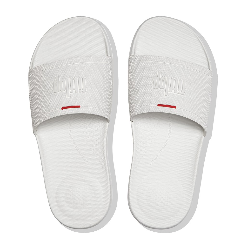 Fitflop Womens Slides - Iqushion Pool - White - 527-OICXJU
